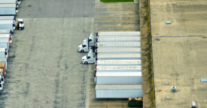 truck and trailers at a loading dock